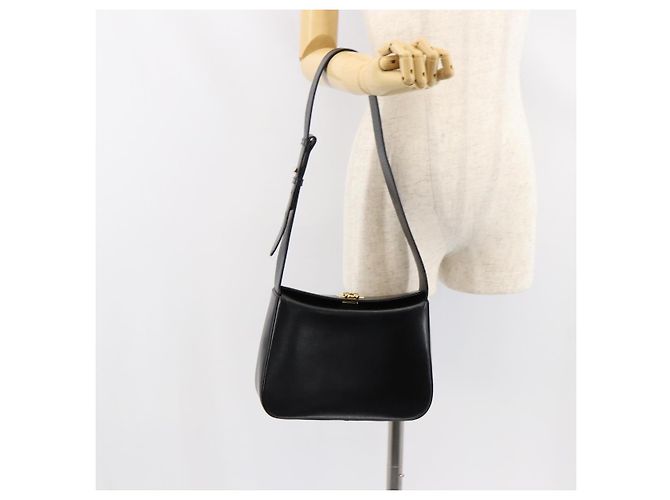 Gancini Schultertasche aus Leder Schwarz Gold Auth BA8397 von Salvatore Ferragamo Golden - Ansicht 21