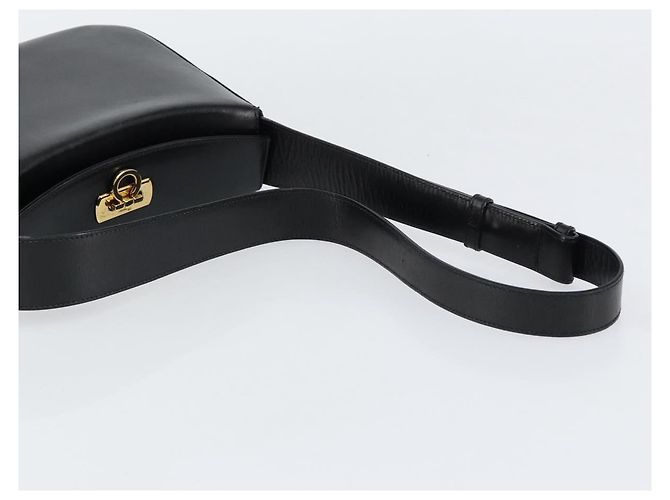 Gancini Schultertasche aus Leder Schwarz Gold Auth BA8397 von Salvatore Ferragamo Golden - Ansicht 7