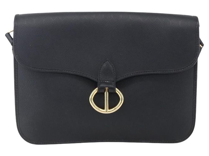 Borsa a spalla in tela a nido d'ape PVC nera e oro Christian Dior Auth ka361 Nero D'oro - vista 13