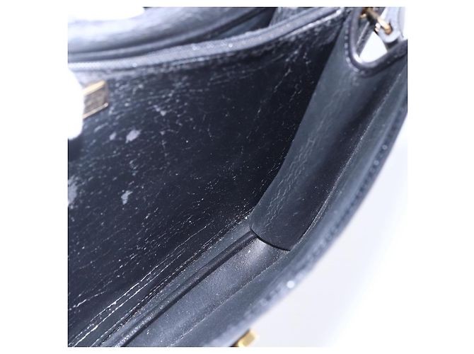 Borsa a spalla in tela a nido d'ape PVC nera e oro Christian Dior Auth ka361 Nero D'oro - vista 17