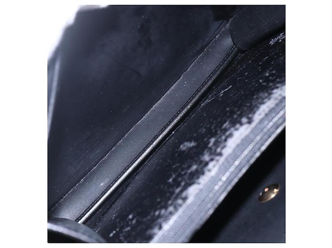 Borsa a spalla in tela a nido d'ape PVC nera e oro Christian Dior Auth ka361 Nero D'oro - vista 20