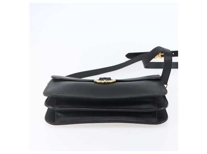 Borsa a spalla in tela a nido d'ape PVC nera e oro Christian Dior Auth ka361 Nero D'oro - vista 5