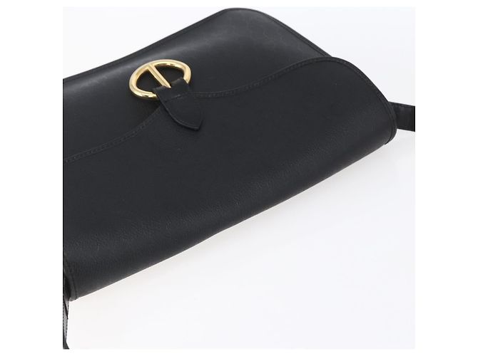 Borsa a spalla in tela a nido d'ape PVC nera e oro Christian Dior Auth ka361 Nero D'oro - vista 6