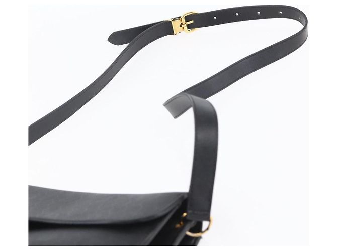 Borsa a spalla in tela a nido d'ape PVC nera e oro Christian Dior Auth ka361 Nero D'oro - vista 8