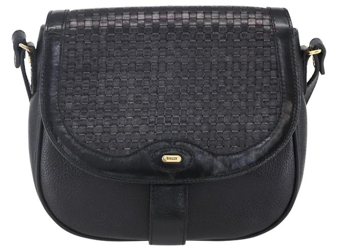 BALLY Borsa a Spalla in Pelle Nera e Oro Auth 153489 Nero D'oro - vista 13