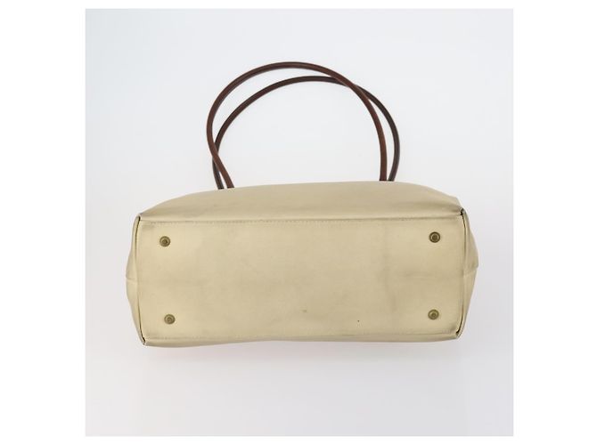 Borsa a Spalla in Pelle e Tela Burberry 2 Pezzi Beige Marrone Auth bs31058 - vista 7