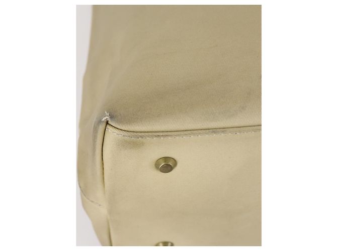 Borsa a Spalla in Pelle e Tela Burberry 2 Pezzi Beige Marrone Auth bs31058 - vista 8