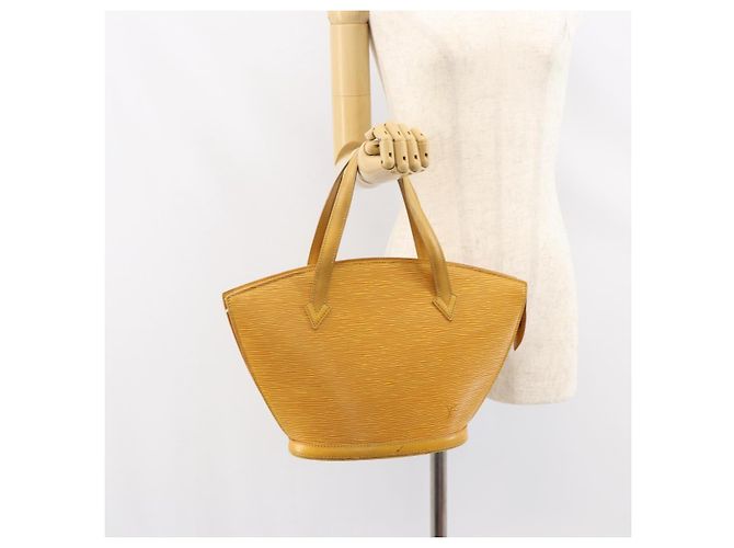 LOUIS VUITTON Borsa a Mano Epi Saint Jacques Gialla M52279 LV Auth 153084 Giallo - vista 21
