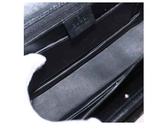 GUCCI Handtasche aus Wildleder schwarz Auth 153123 - Ansicht 11