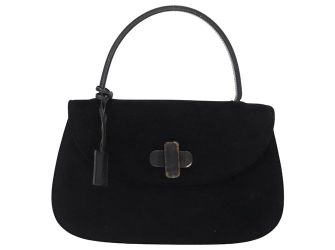 GUCCI Handtasche aus Wildleder schwarz Auth 153123 - Ansicht 13