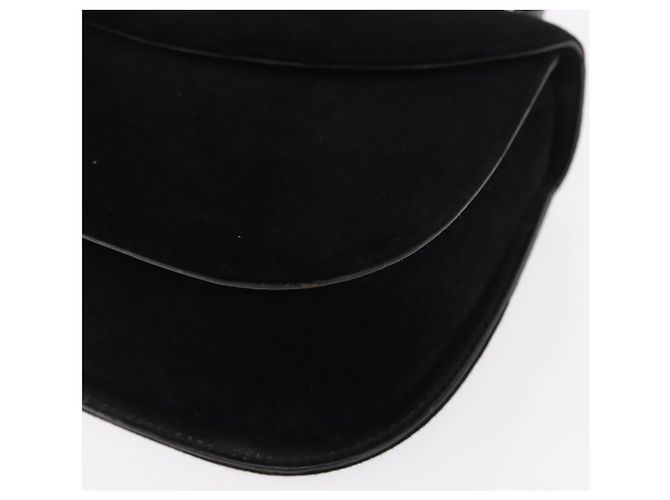 GUCCI Handtasche aus Wildleder schwarz Auth 153123 - Ansicht 16