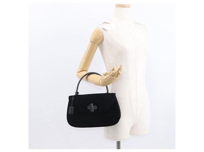 GUCCI Handtasche aus Wildleder schwarz Auth 153123 - Ansicht 25