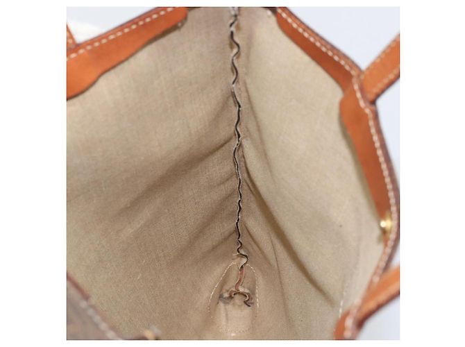 Céline Borsa a mano in tela Macadam CELINE in pelle PVC marrone oro Auth 152276 D'oro - vista 17
