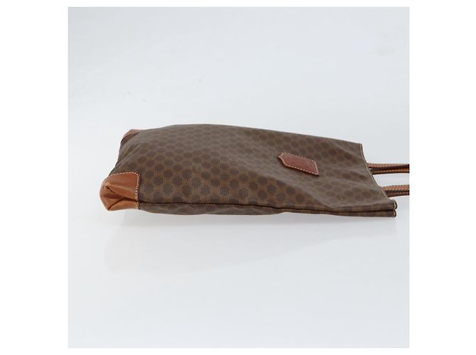 Céline Borsa a mano in tela Macadam CELINE in pelle PVC marrone oro Auth 152276 D'oro - vista 3