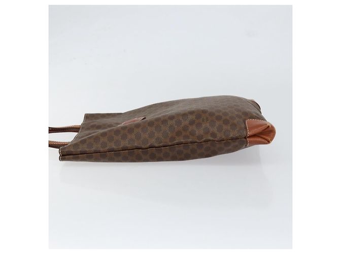 Céline Borsa a mano in tela Macadam CELINE in pelle PVC marrone oro Auth 152276 D'oro - vista 4