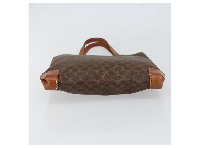 Céline Borsa a mano in tela Macadam CELINE in pelle PVC marrone oro Auth 152276 D'oro - vista 5