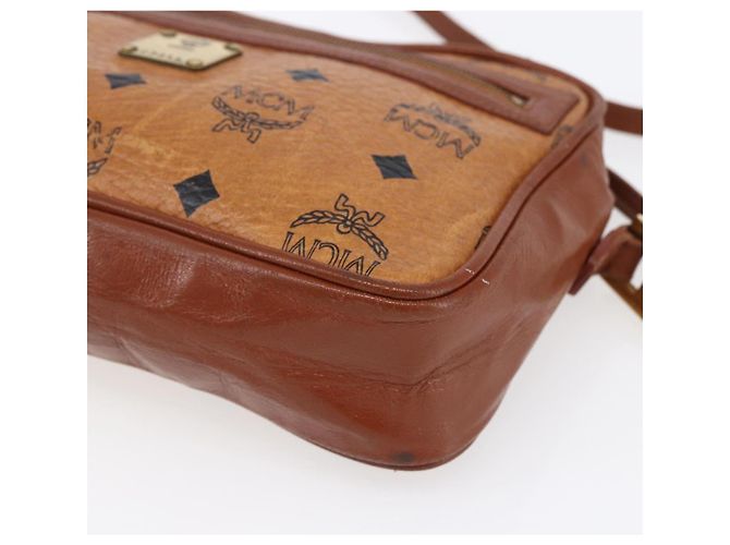 Borsa a Spalla MCM Logogram Vicetos in Pelle PVC Marrone Oro Auth BA8428 D'oro - vista 9