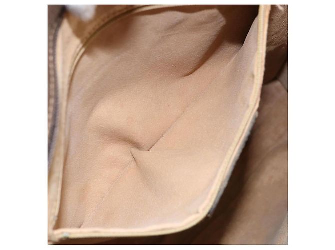 Borsa tote Gucci GG Supreme Web Sherry Line in PVC beige e oro 010 378 Auth 154418 D'oro - vista 22