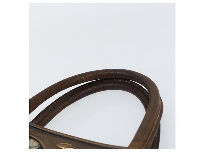 Borsa tote Gucci GG Supreme Web Sherry Line in PVC beige e oro 010 378 Auth 154418 D'oro - vista 8