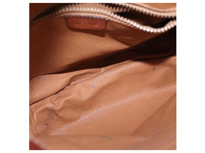 Céline CELINE Macadam Canvas Schultertasche aus PVC-Leder Braun Gold Auth 153471 Golden - Ansicht 11