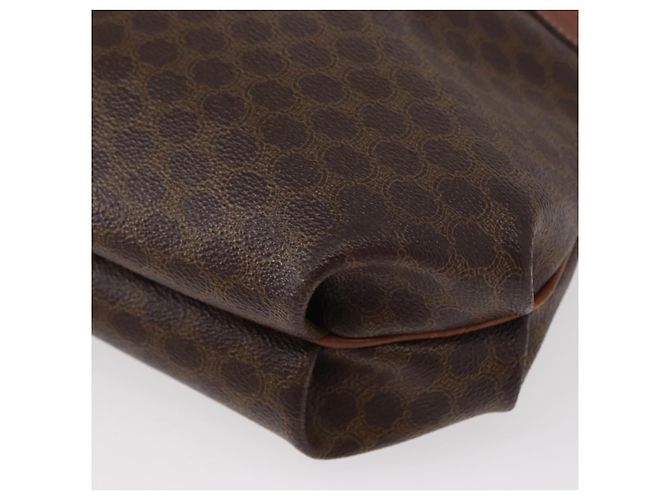 Céline CELINE Macadam Canvas Schultertasche aus PVC-Leder Braun Gold Auth 153471 Golden - Ansicht 15