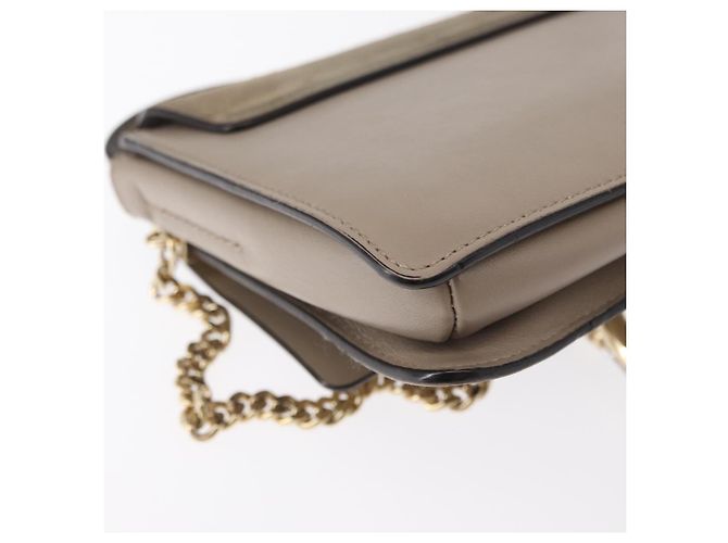 Chloé Borsa a Spalla Chloe Fay in Pelle Scamosciata Beige Oro Auth gh1321 D'oro - vista 15