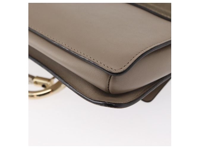 Chloé Borsa a Spalla Chloe Fay in Pelle Scamosciata Beige Oro Auth gh1321 D'oro - vista 16