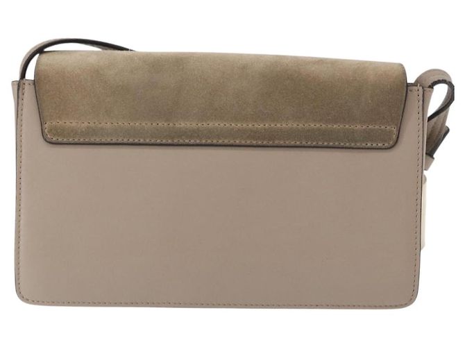 Chloé Borsa a Spalla Chloe Fay in Pelle Scamosciata Beige Oro Auth gh1321 D'oro - vista 2