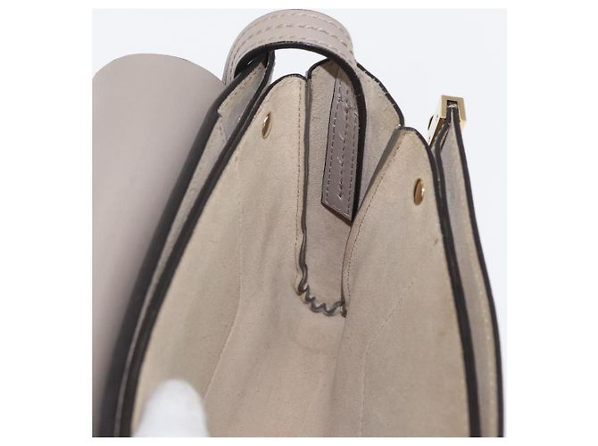 Chloé Borsa a Spalla Chloe Fay in Pelle Scamosciata Beige Oro Auth gh1321 D'oro - vista 20