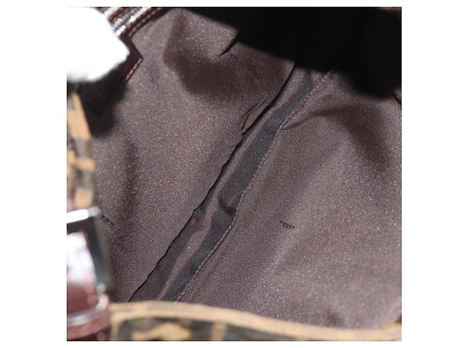 Borsa a spalla Mamma Baguette in tela Zucca FENDI nera e marrone Auth 153620SAV Nero - vista 10