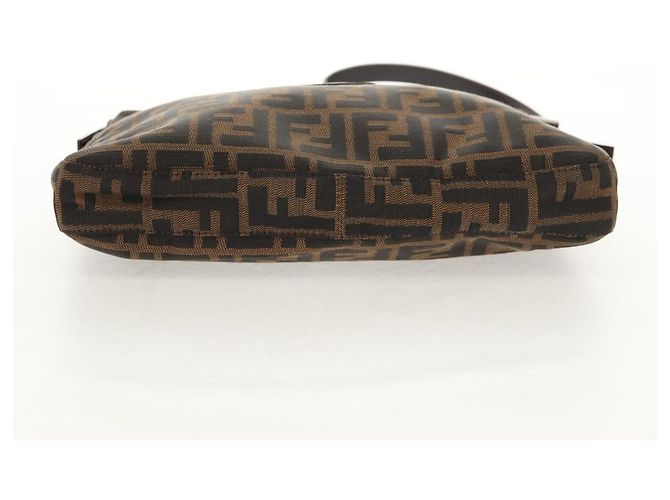 Borsa a spalla Mamma Baguette in tela Zucca FENDI nera e marrone Auth 153620SAV Nero - vista 5