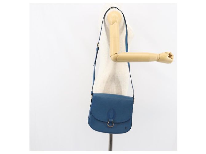 LOUIS VUITTON Borsa a Spalla Epi Saint Cloud GM Blu Toledo M52195 LV Auth ep12333 - vista 26