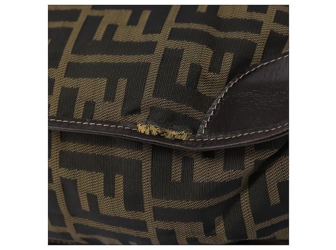 FENDI Zucca Canvas Tote Bag Schwarz Braun Auth gh1447 - Ansicht 14