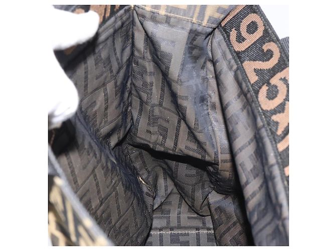 FENDI Zucca Canvas Tote Bag Schwarz Braun Auth gh1447 - Ansicht 17