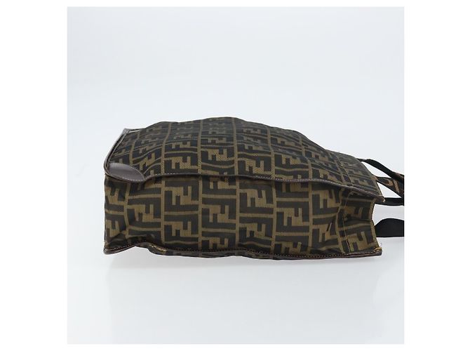 FENDI Zucca Canvas Tote Bag Schwarz Braun Auth gh1447 - Ansicht 5