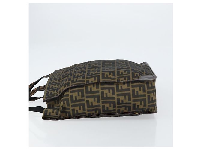 FENDI Zucca Canvas Tote Bag Schwarz Braun Auth gh1447 - Ansicht 6