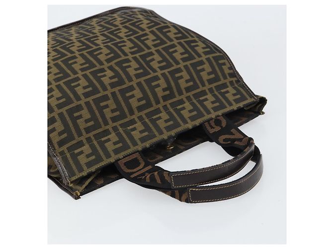 FENDI Zucca Canvas Tote Bag Schwarz Braun Auth gh1447 - Ansicht 7