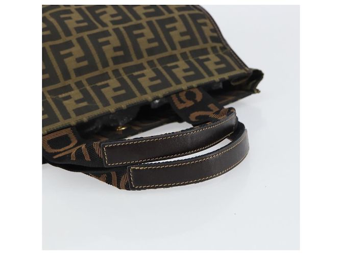 FENDI Zucca Canvas Tote Bag Schwarz Braun Auth gh1447 - Ansicht 8