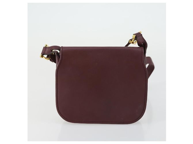 Cartier Borsa a Spalla in Pelle 2 Set Bordeaux Auth 151718 Bordò - vista 10