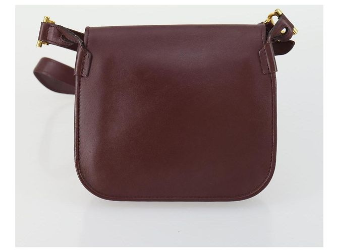 Cartier Borsa a Spalla in Pelle 2 Set Bordeaux Auth 151718 Bordò - vista 11