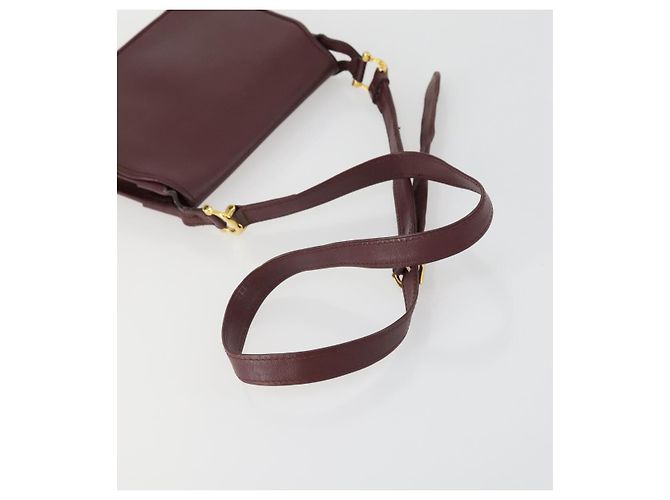 Cartier Borsa a Spalla in Pelle 2 Set Bordeaux Auth 151718 Bordò - vista 13