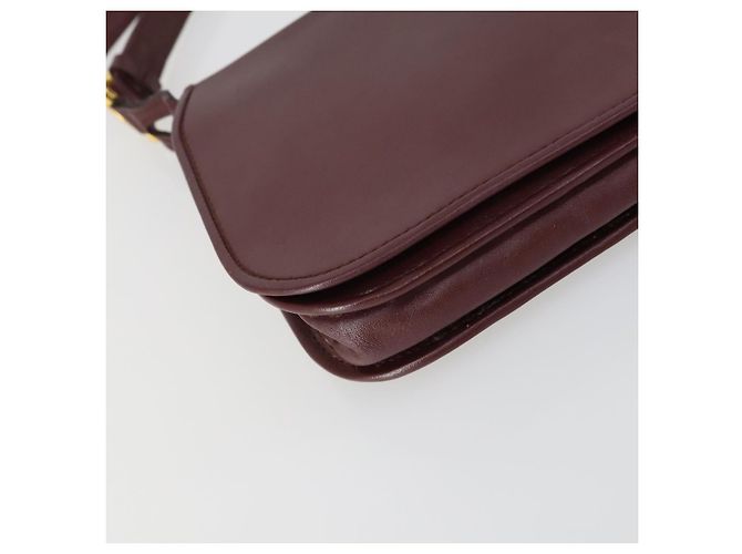 Cartier Borsa a Spalla in Pelle 2 Set Bordeaux Auth 151718 Bordò - vista 16