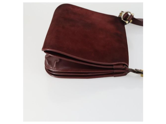 Cartier Borsa a Spalla in Pelle 2 Set Bordeaux Auth 151718 Bordò - vista 4