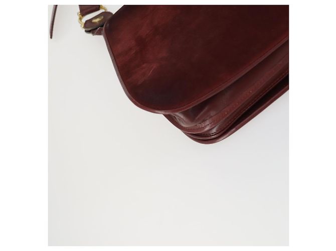 Cartier Borsa a Spalla in Pelle 2 Set Bordeaux Auth 151718 Bordò - vista 8