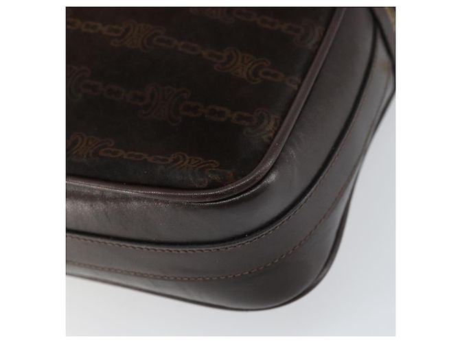 Céline Borsa a Spalla CELINE in Pelle Scamosciata Marrone Oro Auth ep12279 D'oro - vista 12