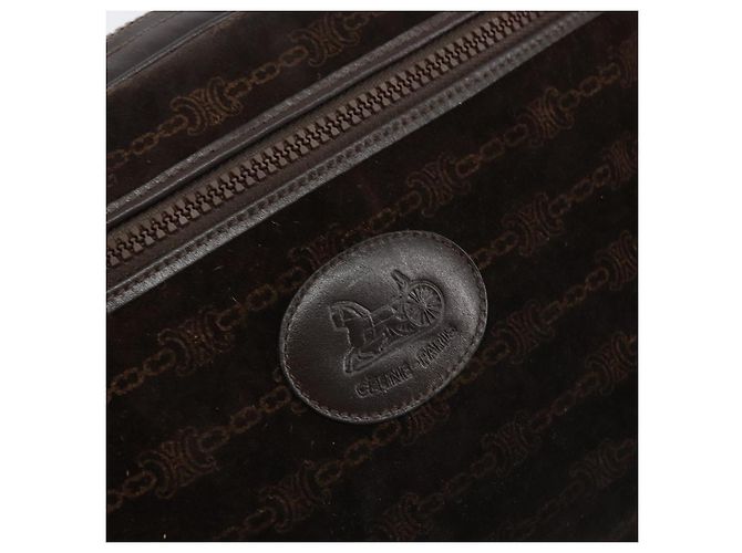 Céline Borsa a Spalla CELINE in Pelle Scamosciata Marrone Oro Auth ep12279 D'oro - vista 14