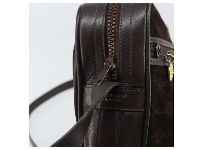 Céline Borsa a Spalla CELINE in Pelle Scamosciata Marrone Oro Auth ep12279 D'oro - vista 15