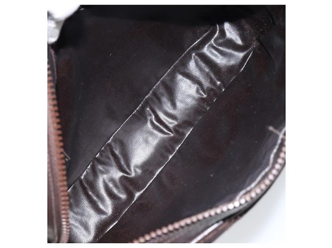 Céline Borsa a Spalla CELINE in Pelle Scamosciata Marrone Oro Auth ep12279 D'oro - vista 16