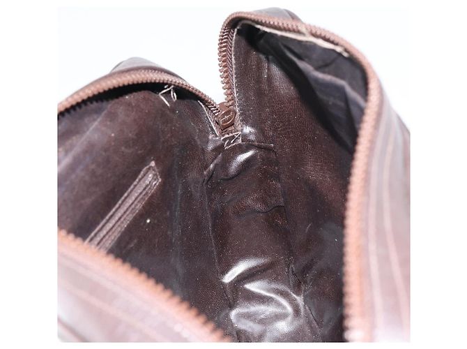 Céline Borsa a Spalla CELINE in Pelle Scamosciata Marrone Oro Auth ep12279 D'oro - vista 17
