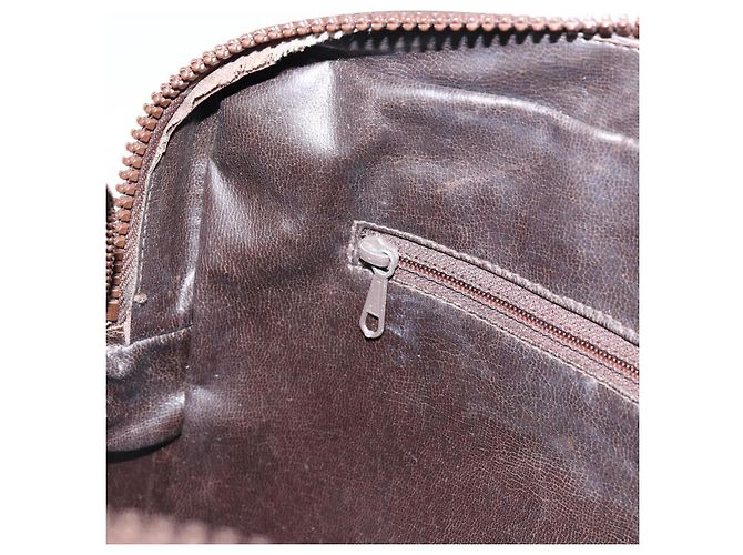Céline Borsa a Spalla CELINE in Pelle Scamosciata Marrone Oro Auth ep12279 D'oro - vista 19